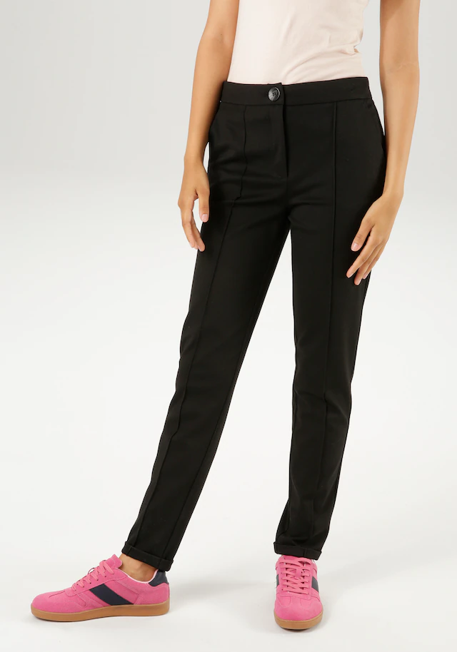 Aniston CASUAL Jerseyhose mit Biesen verziert