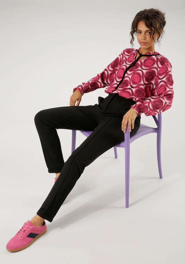 Aniston CASUAL Jerseyhose mit Biesen verziert