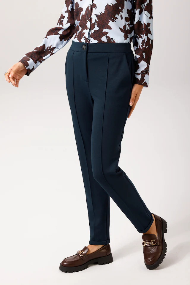 Aniston CASUAL Jerseyhose mit Biesen verziert