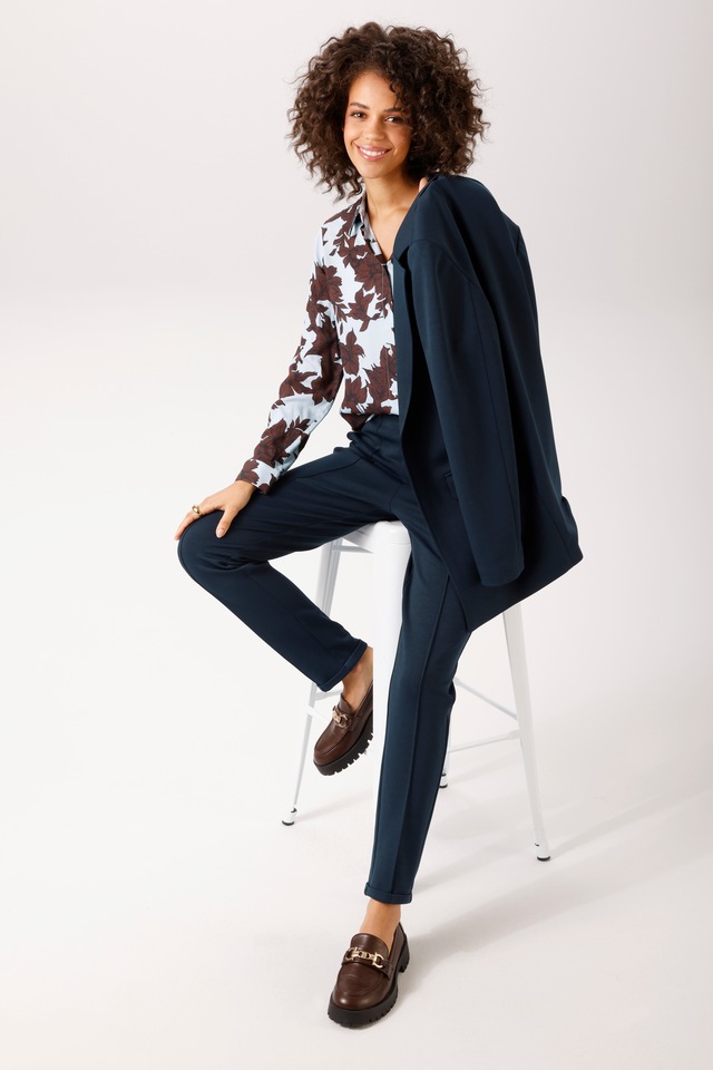 Aniston CASUAL Jerseyhose mit Biesen verziert
