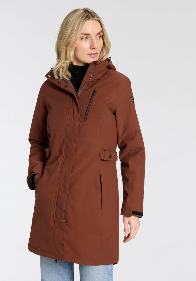 Killtec Parka mit Kapuze mit verschweißten Nähten, 10.000 mm Wassersäule, wasser- und winddicht