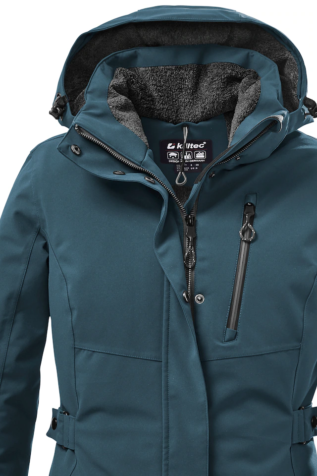 Killtec Parka mit Kapuze mit verschweißten Nähten, 10.000 mm Wassersäule, wasser- und winddicht