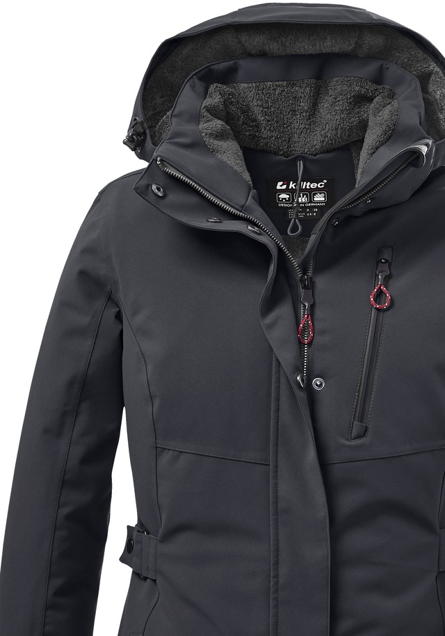 Killtec Parka mit Kapuze mit verschweißten Nähten, 10.000 mm Wassersäule, wasser- und winddicht