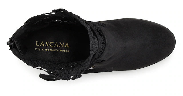 LASCANA High-Heel-Stiefelette »Herbststiefelette, Ankle Boot, Stiefel,« mit modischer Spitze und bequemen Blockabsatz