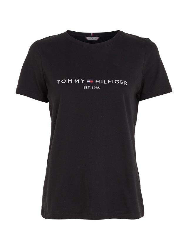 Tommy Hilfiger Rundhalsshirt »HERITAGE HILFIGER C-NK REG TEE« mit gesticktem Tommy Hilfiger Linear Logo-Schriftzug