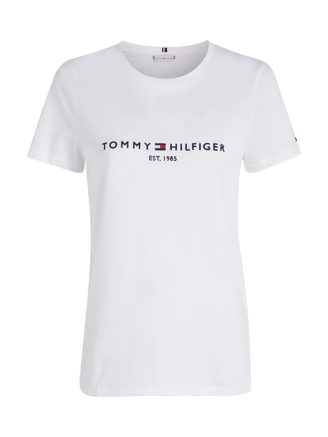Tommy Hilfiger Rundhalsshirt »HERITAGE HILFIGER C-NK REG TEE« mit gesticktem Tommy Hilfiger Linear Logo-Schriftzug