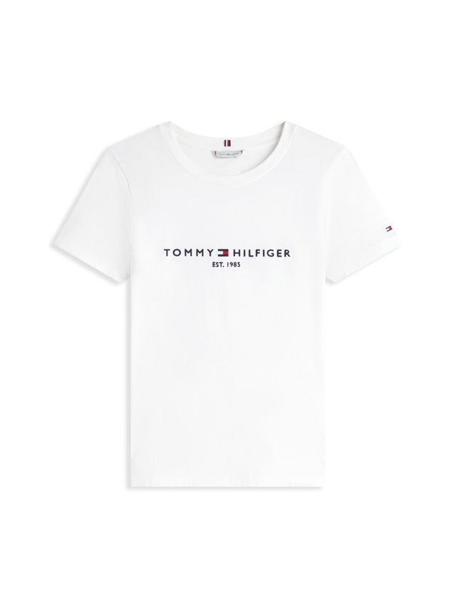Tommy Hilfiger Rundhalsshirt »HERITAGE HILFIGER C-NK REG TEE« mit gesticktem Tommy Hilfiger Linear Logo-Schriftzug