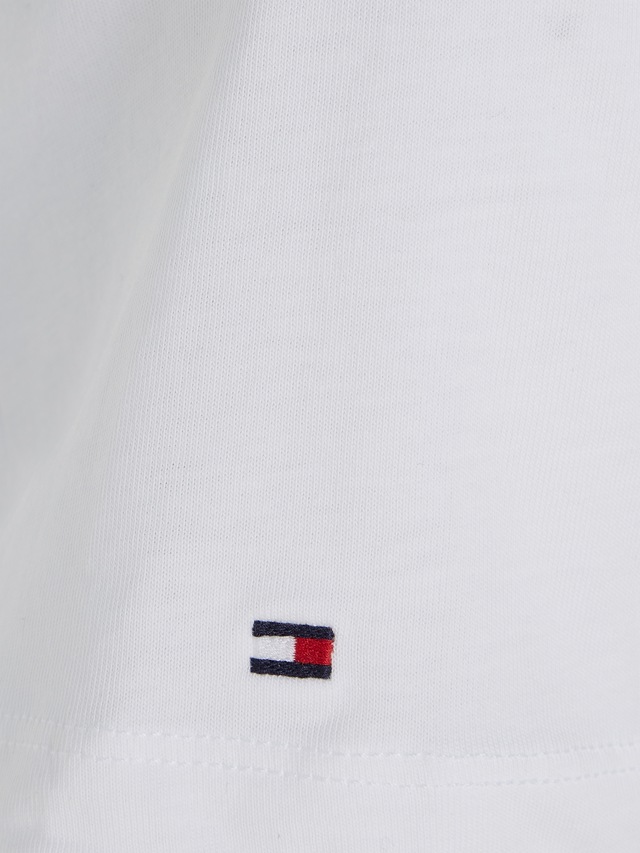 Tommy Hilfiger Rundhalsshirt »HERITAGE HILFIGER C-NK REG TEE« mit gesticktem Tommy Hilfiger Linear Logo-Schriftzug