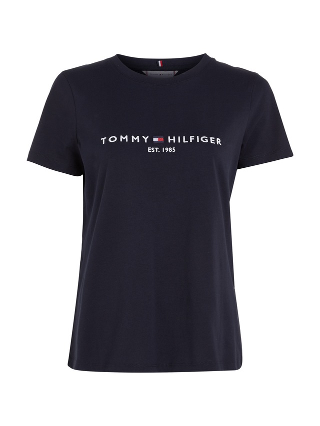 Tommy Hilfiger Rundhalsshirt »HERITAGE HILFIGER C-NK REG TEE« mit gesticktem Tommy Hilfiger Linear Logo-Schriftzug