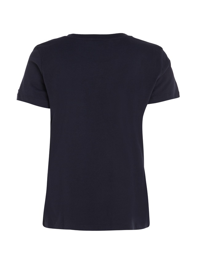Tommy Hilfiger Rundhalsshirt »HERITAGE HILFIGER C-NK REG TEE« mit gesticktem Tommy Hilfiger Linear Logo-Schriftzug