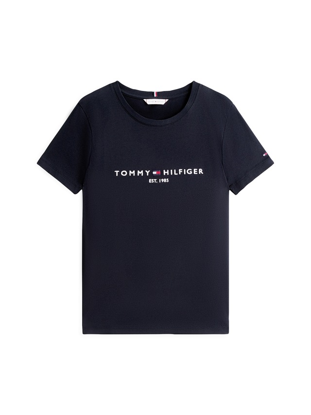 Tommy Hilfiger Rundhalsshirt »HERITAGE HILFIGER C-NK REG TEE« mit gesticktem Tommy Hilfiger Linear Logo-Schriftzug