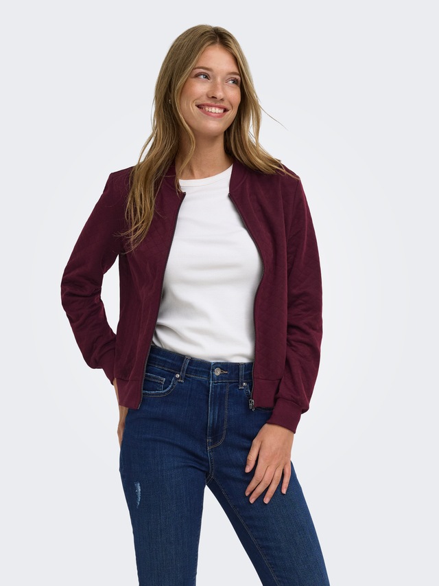 ONLY Sweatjacke »ONLJOYCE L/S BOMBER SWT NOOS« Polyester, regular fit