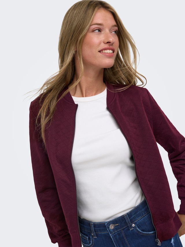 ONLY Sweatjacke »ONLJOYCE L/S BOMBER SWT NOOS« Polyester, regular fit
