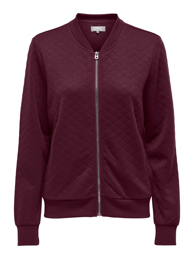 ONLY Sweatjacke »ONLJOYCE L/S BOMBER SWT NOOS« Polyester, regular fit
