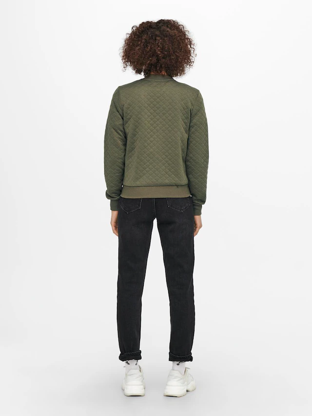 ONLY Sweatjacke »ONLJOYCE L/S BOMBER SWT NOOS« Polyester, regular fit