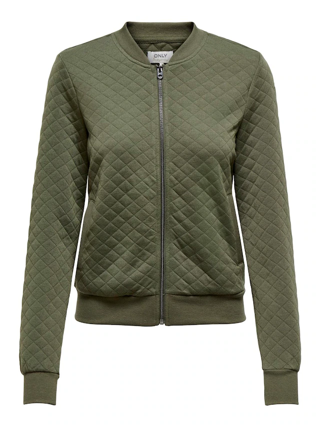 ONLY Sweatjacke »ONLJOYCE L/S BOMBER SWT NOOS« Polyester, regular fit