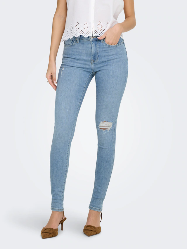 ONLY Skinny-fit-Jeans »ONLPOWER LIFE MID PUSH« Baumwollmischung, skinny fit, regular waist