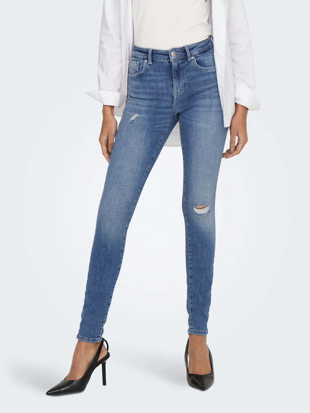 ONLY Skinny-fit-Jeans »ONLPOWER LIFE MID PUSH« Baumwollmischung, skinny fit, regular waist