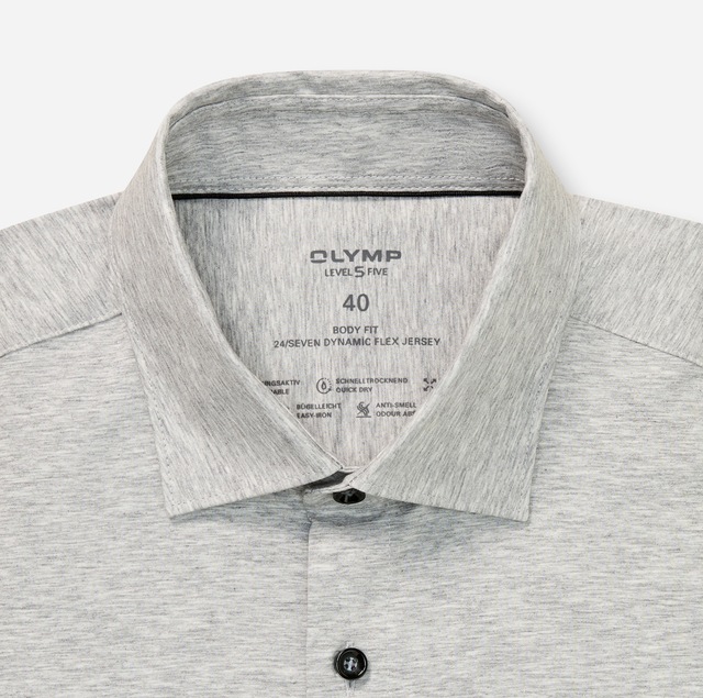 OLYMP Businesshemd »Level Five body fit Jerseyshirt« in Jersey Qualität