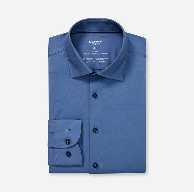 OLYMP Businesshemd »Level Five body fit Jerseyshirt« in Jersey Qualität