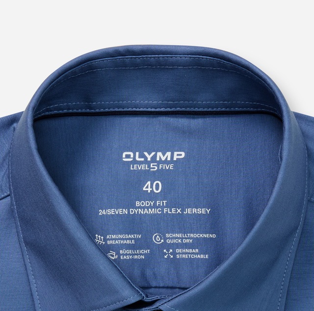 OLYMP Businesshemd »Level Five body fit Jerseyshirt« in Jersey Qualität