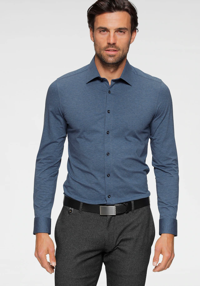 OLYMP Businesshemd »Level Five body fit Jerseyshirt« in Jersey Qualität