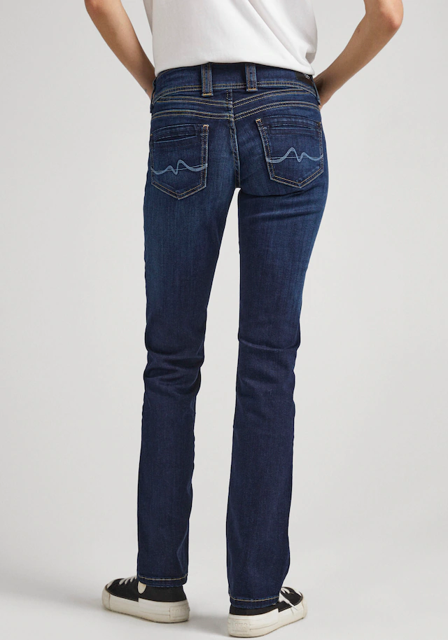 Pepe Jeans Straight-Jeans »GEN« in Baumwoll-Qualtät mit geradem Bein und Doppel-Knopf-Bund