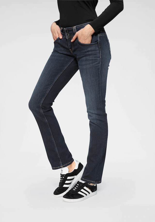 Pepe Jeans Straight-Jeans »GEN« in Baumwoll-Qualtät mit geradem Bein und Doppel-Knopf-Bund