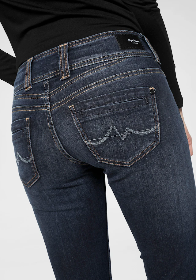 Pepe Jeans Straight-Jeans »GEN« in Baumwoll-Qualtät mit geradem Bein und Doppel-Knopf-Bund