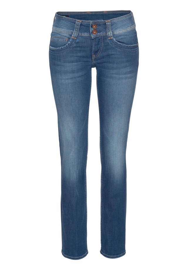 Pepe Jeans Straight-Jeans »GEN« in Baumwoll-Qualtät mit geradem Bein und Doppel-Knopf-Bund
