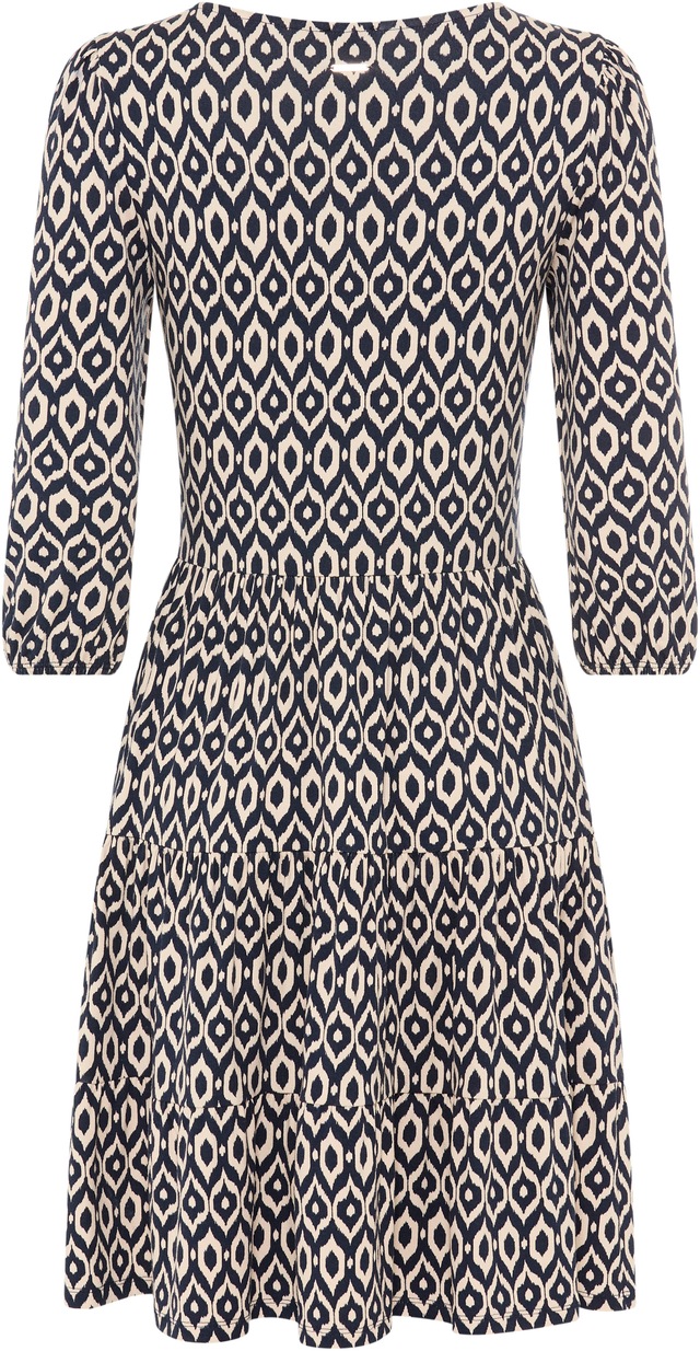 Laura Scott Jerseykleid femininer Stil, taillierte Passform, mit Volant am Kleidersaum