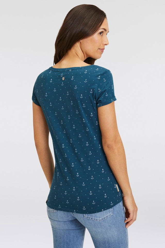 Ragwear T-Shirt »FLORAH A ORGANIC O« mit maritimen Anker-Print