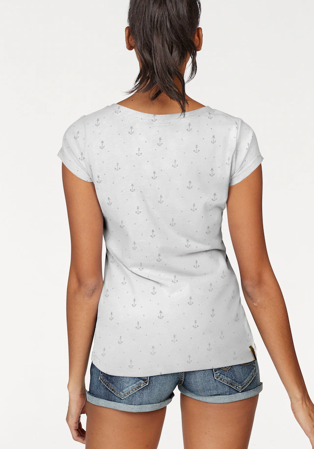 Ragwear T-Shirt »FLORAH A ORGANIC O« mit maritimen Anker-Print