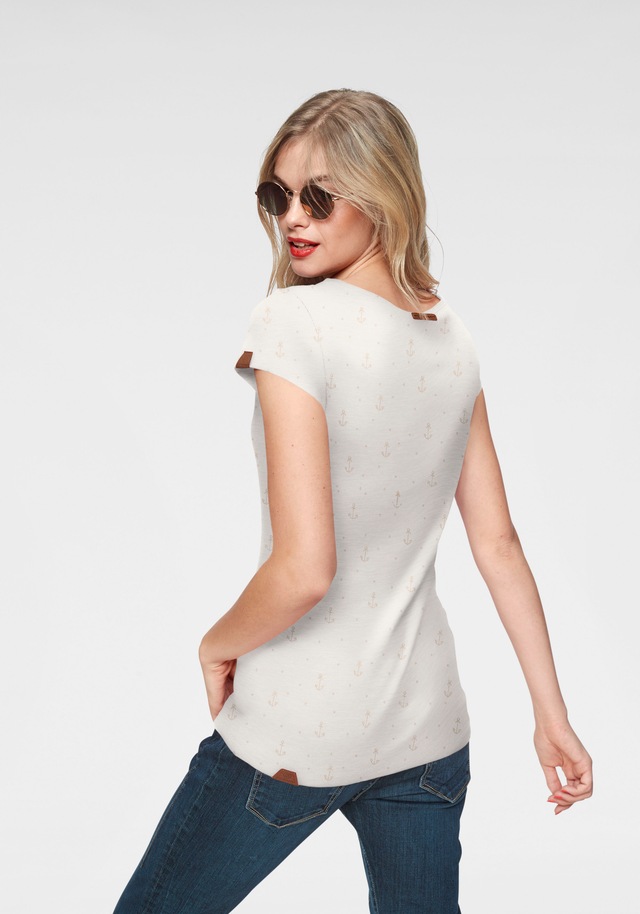 Ragwear T-Shirt »FLORAH A ORGANIC O« mit maritimen Anker-Print