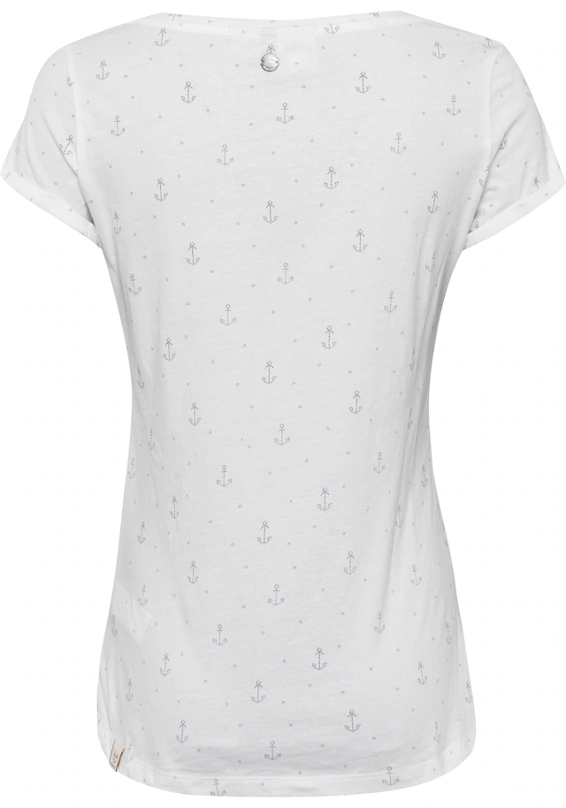 Ragwear T-Shirt »FLORAH A ORGANIC O« mit maritimen Anker-Print