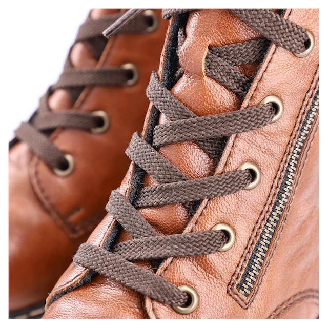 Rieker Stiefelette Schnürstiefelette, Schnürboots mit Reißverschluss an der Außenseite
