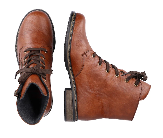 Rieker Stiefelette Schnürstiefelette, Schnürboots mit Reißverschluss an der Außenseite