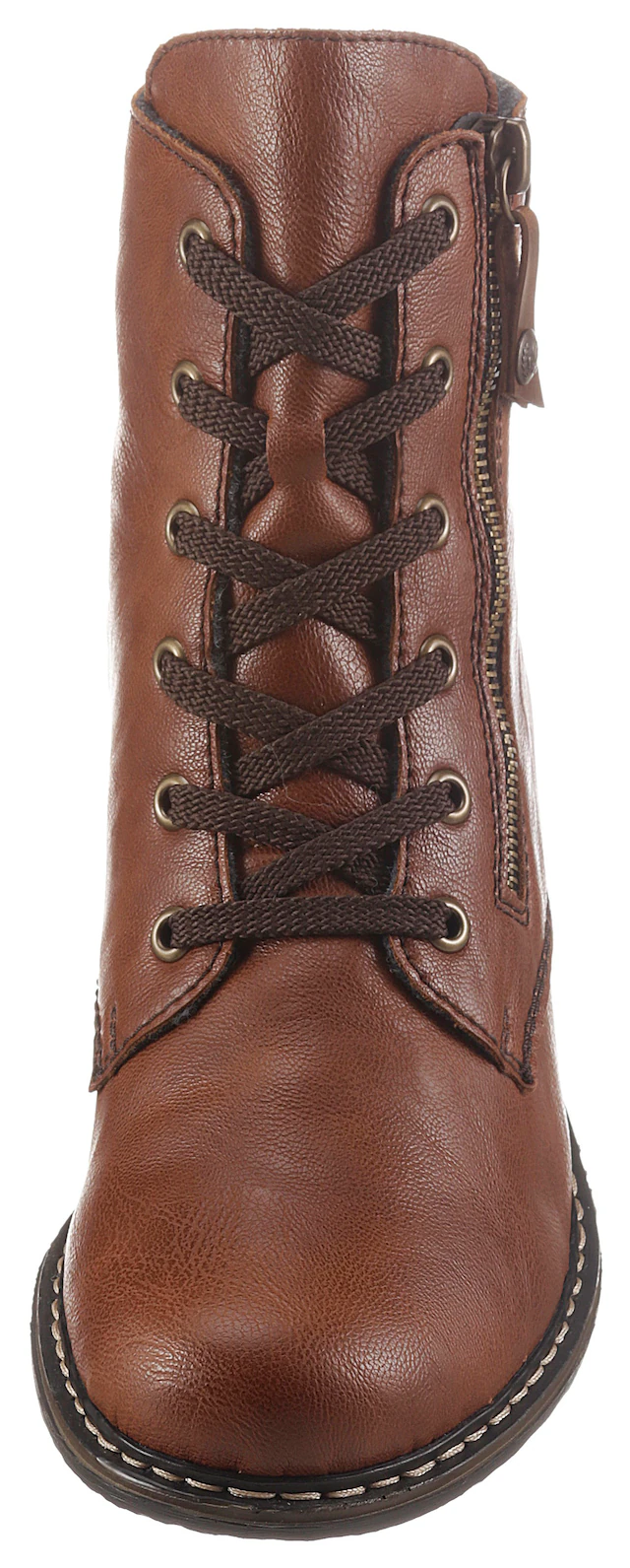 Rieker Stiefelette Schnürstiefelette, Schnürboots mit Reißverschluss an der Außenseite