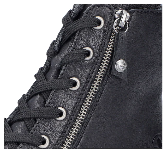 Rieker Stiefelette Schnürstiefelette, Schnürboots mit Reißverschluss an der Außenseite