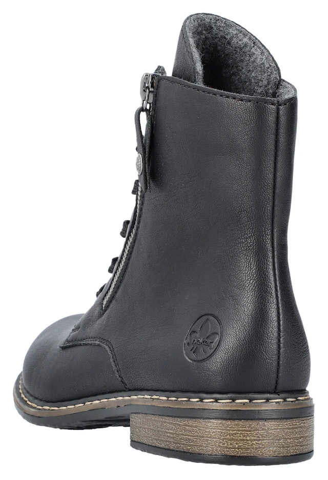 Rieker Stiefelette Schnürstiefelette, Schnürboots mit Reißverschluss an der Außenseite