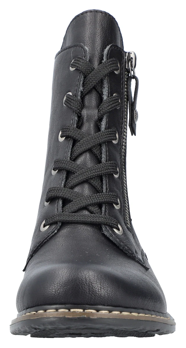 Rieker Stiefelette Schnürstiefelette, Schnürboots mit Reißverschluss an der Außenseite