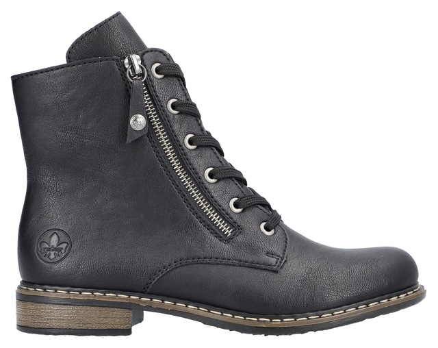 Rieker Stiefelette Schnürstiefelette, Schnürboots mit Reißverschluss an der Außenseite