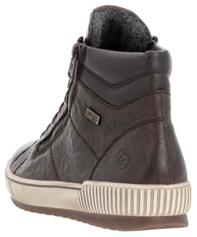 Remonte Schnürboots , Plateau, Schnürstiefelette, Boots in Crash-Optik