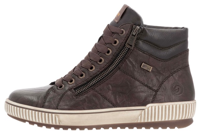 Remonte Schnürboots , Plateau, Schnürstiefelette, Boots in Crash-Optik