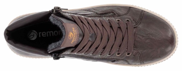 Remonte Schnürboots , Plateau, Schnürstiefelette, Boots in Crash-Optik