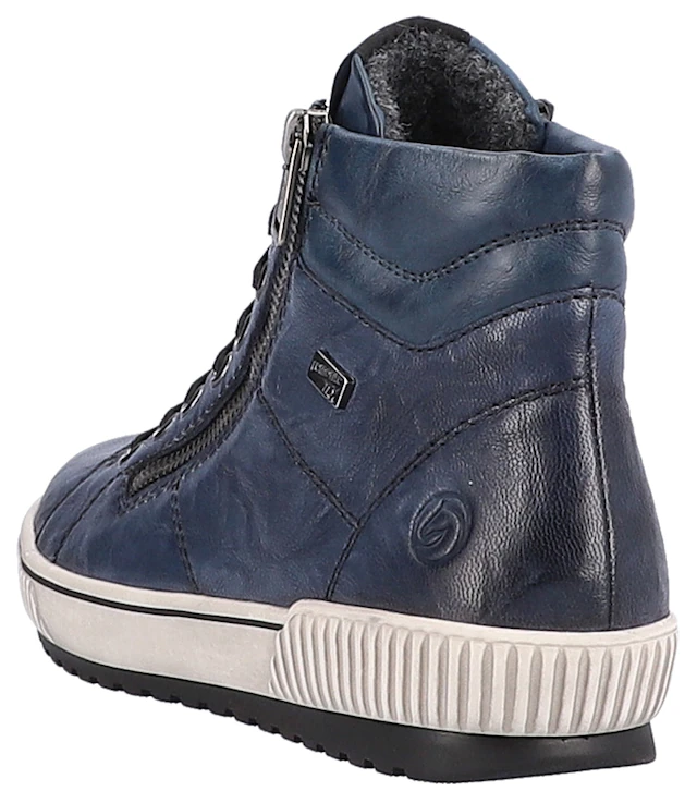 Remonte Schnürboots , Plateau, Schnürstiefelette, Boots in Crash-Optik
