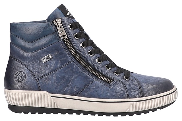 Remonte Schnürboots , Plateau, Schnürstiefelette, Boots in Crash-Optik