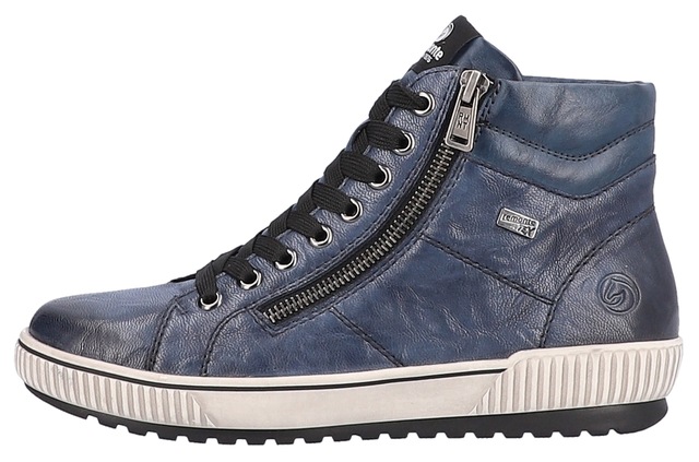 Remonte Schnürboots , Plateau, Schnürstiefelette, Boots in Crash-Optik