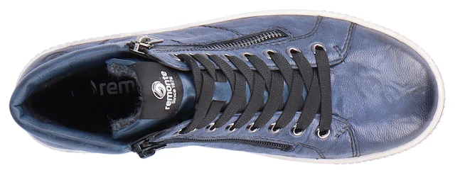 Remonte Schnürboots , Plateau, Schnürstiefelette, Boots in Crash-Optik
