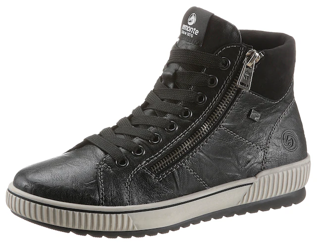 Remonte Schnürboots , Plateau, Schnürstiefelette, Boots in Crash-Optik